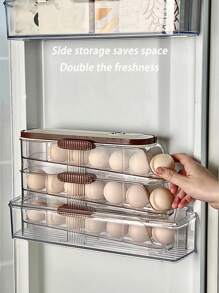 Egg Storage Container With Handle - Clear Plastic, Removable Lid, Ideal For Kitchen & Fridge Organization, Available In Single/Double/Triple Layer Options, For Easter Day, Egg Storage Trays - Multicolor - View 7
