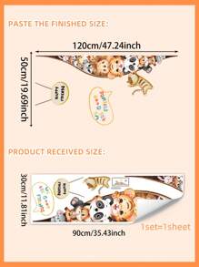 1pc Cat & Butterfly Pattern Door Sticker, Cartoon Cute Adhesive Wall Sticker For Home Decor, Stickers, Wall Decal, Vinyl Decal For Home Decorations, Spring Decoration Items Refresh Your Home, Rama Decoration Stickers Gifts Birthday Graduation - Multicolor - View 11