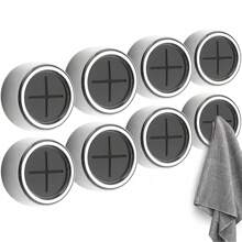 1/3/8pcs Kitchen Towel Holder, Self Adhesive Wall Dish Towel Hook, Round Wall Mount Towel Holder For Bathroom, Kitchen And Home, Wall, Cabinet, Garage, No Drilling Required - Cross - View 1