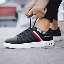 Shein príncipe Tenis Planos Cómodos y Modernos para Hombre, Calzado Casual Deportivo, Perfectos para Uso Diario y Actividades al Aire Libre - Negro - Ver 7