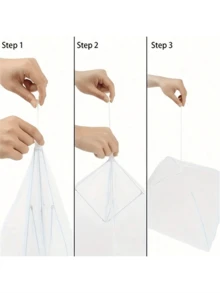 1pc Pop-Up Food Cover Mesh Screen Tent, Food Protecting Umbrella, Breathable Picnic Food Protector - White - View 4