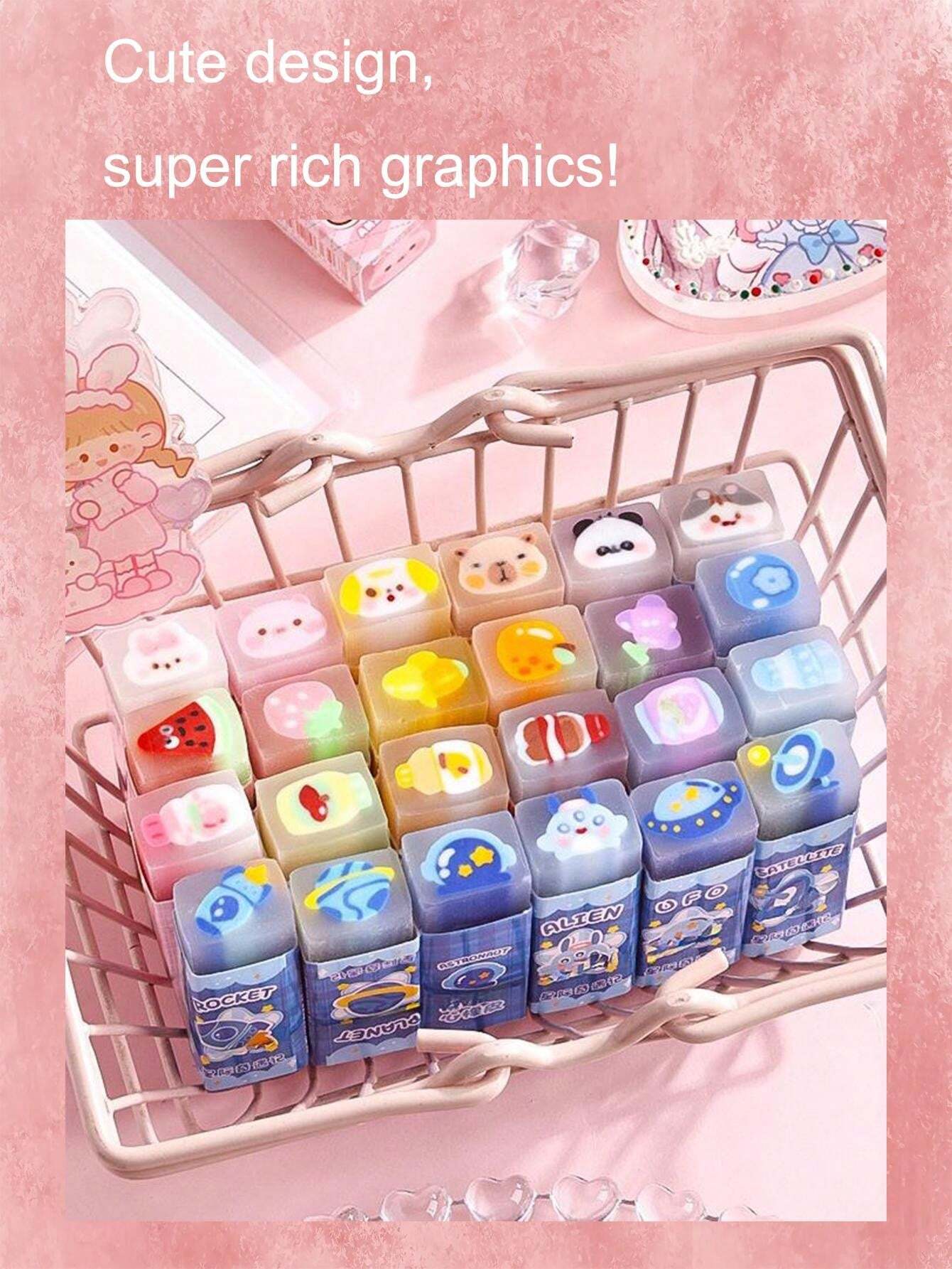 Lot De 90 Gommes De Dessin Animé Pour Enfants - Gommes À Effacer Pour