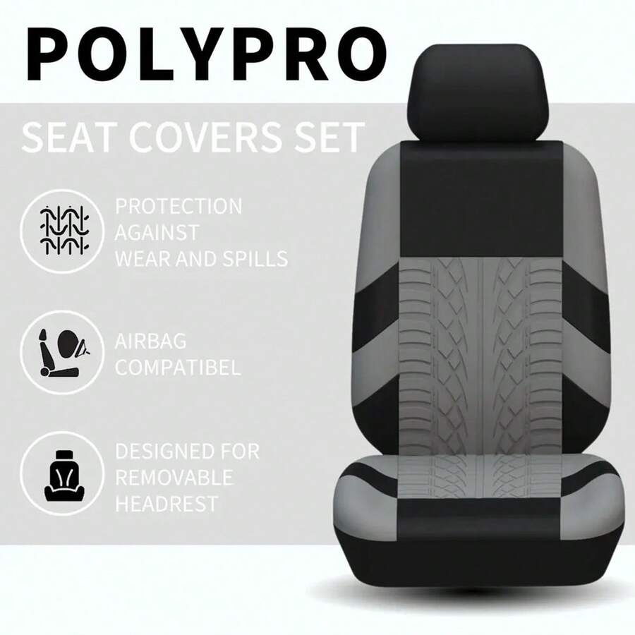 Car Seat Covers Full Set Front Split Rear Bench For Car Universal Cloth