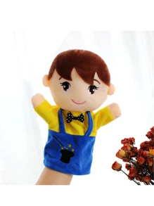 Marioneta de mano de peluche con diseño de animal de dibujos animados, títere de dedo para contar historias - Multicolor - Ver 9