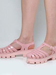 Fisherman Aranah Buckle Fisherman Sandals End Of Holiday Promotion - Màu Hồng baby - Xem 3