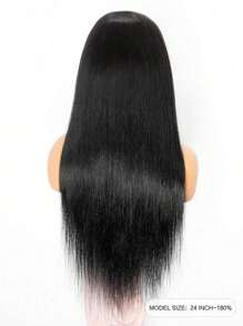 13x4 Silky Straight Transparent Lace Front Wig Virgin Human Hair Wear And Go Glueless Wig Pre Plucked Natural Hairline 150% Density Buss Down Very Long 36inch Hair Transparent Frontal For Women Unprocessed Hair Natural Black Pre-Plucked Hairline