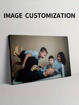 1pc Customizable Framed Canvas Poster, Personalize With Your Photos, Precious Memories And Cherished Moments, Perfect Gift For Loved Ones And Ideal Home Wall Decor. This Personalized Framed Canvas Art Is Waterproof, Suitable For Valentine's Day, Wedding, Mother's Day, Children's Day, Birthday, Father's Day, Graduation Ceremony, Housewarming And More Occasions.
