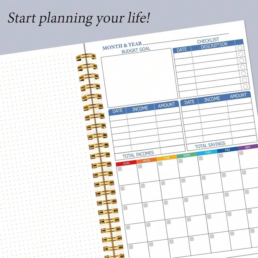 120 Pages/Book A5 Monthly Budget Planner, Expense Tracker, Monthly