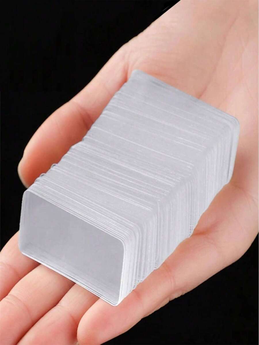 30/60/120 pièces Ruban adhésif acrylique double face nano imperméable, ruban adhésif transparent pour stickers muraux de la maison, décoration de salle de bain de 5x1,8 cm, décoration d'automne, retour à l'école - Blanc - Voir 1