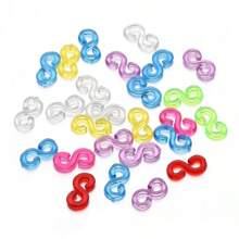 500pcs 11x6mm Transparent Loom Rubber Bands S Clips For DIY Jewelry Making Loom Bands Braid Bracelet Hook Connector Accessories