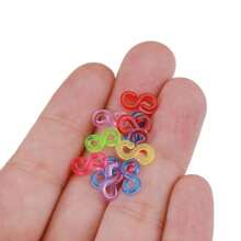 500pcs 11x6mm Transparent Loom Rubber Bands S Clips For DIY Jewelry Making Loom Bands Braid Bracelet Hook Connector Accessories