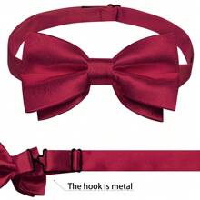 1pc Solid Color Pre-Tied Bow Tie, All Seasons - Multicolor - View 9