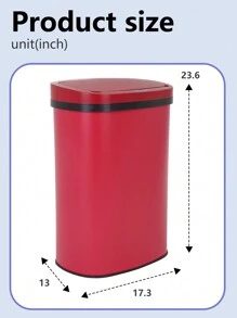 13 Gallon Trash Can Kitchen, Automatic Garbage Can Touchless Motion Sensor, Stainless Steel Trash Can With Lid Anti-Fingerprint Mute Designed, Waste Bin 50L, For Office Bedroom Living Room Trash Can - Blue - View 9