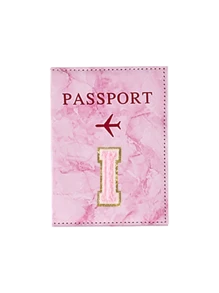 1个粉色刺绣护照套，A-Z字母印花，男女通用，RFID复古商务护照夹，旅行必备，健身，学习，度假露营，旅行配件 - 珊瑚粉 - 查看 31