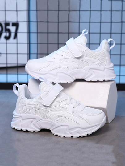 1pair Kids Athletic Shoes, Breathable Mesh Sneakers For Boys And Girls, Fashion Casual Sportswear For Youth, Suitable For Spring And Autumn