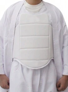 1pc Taekwondo & Boxing Chest Protector - White - View 2