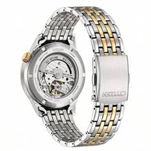 CITIZEN CITIZEN Serie Klassische Roségold Armbanduhr, modisches Business Lässig Design, wasserdicht, mechanisches Uhrwerk, Edelstahl Armband, gleiches Modell für Herren und Damen, weißes Ziffernblatt NH9136-88A