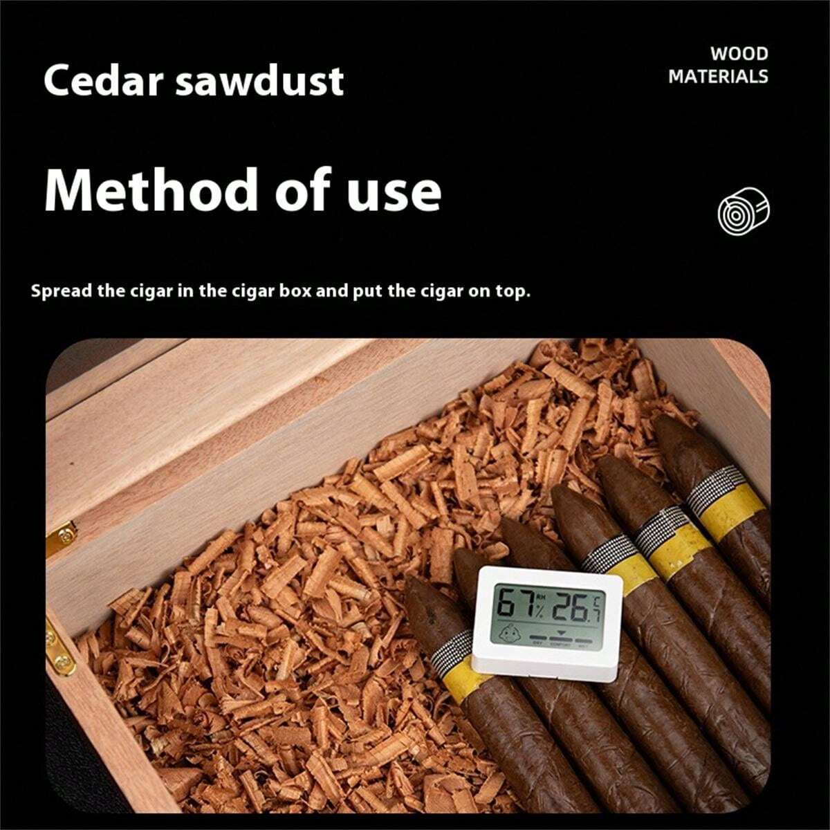 1pc Cedar Wood Chips Fine Sawdust Cigar Humidor Moisturizing Anti