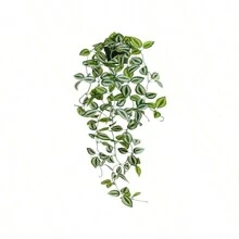 4pcs Artificial Hanging Plants, Potted Green Faux Grass & Ferns Plant, Fake Succulent Plant Hangers, Mandala Vine, Ivy For Wall Shelf, Home, Yard, Garden, Indoors And Outdoors Decoration, Valentine Day, Gift Gifts Birthday Graduation