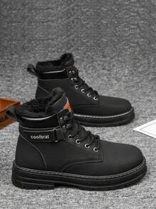 Stivali da neve invernali 2024 da uomo taglia oversize, con fondo spesso e imbottitura calda in pile, scarpe sportive versatili alte, stivali casual in pelle da uomo per cavalcare, comodi e antiscivolo