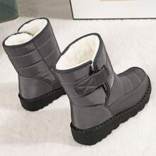 Women's Winter Snow Boots - Anti-Slip, Waterproof, Fluffy Lined, Slip-On Ankle Booties For Warmth And Comfort - 灰色 - 查看 6