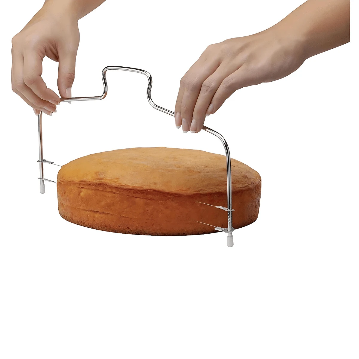 Adjustable Cake Slicer Cutter - 02 Wires - Bạc - Xem 1