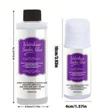 60ml/200ml 水性密封剂，一体式多用途水性剪纸密封剂、胶水和饰面，适用于 DIY 工艺品和艺术项目，干燥和固化时间最快 - 紫色 - 查看 2
