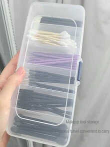 Hair Clip Storage Box (13.9 * 8.9) With 5 Compartments For Beauty, Makeup, And Hairdressing Tools. Leather Strap Clip And Grid Accessory Small Box Hair Clips Makeup Organizer