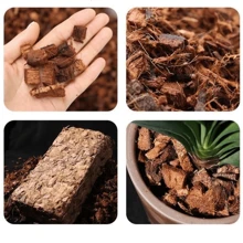 Tierra para orquídeas y suculentas, transpirable y absorbente de agua, agregar agua y remojar antes de usar, desinfectada y desalinizada previamente para jardinería y patios domésticos