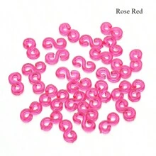 500pcs 11x6mm Transparent Loom Rubber Bands S Clips For DIY Jewelry Making Loom Bands Braid Bracelet Hook Connector Accessories