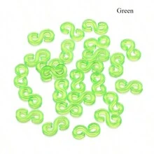 500pcs 11x6mm Transparent Loom Rubber Bands S Clips For DIY Jewelry Making Loom Bands Braid Bracelet Hook Connector Accessories