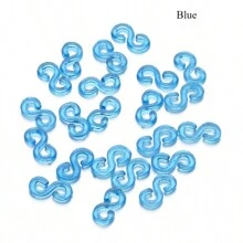 500pcs 11x6mm Transparent Loom Rubber Bands S Clips For DIY Jewelry Making Loom Bands Braid Bracelet Hook Connector Accessories