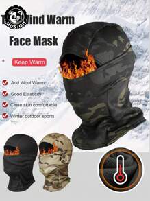 Musion 1pc Thick Winter Warm Ski Face Mask, Motorcycle Riding Balaclava Hat, Windproof For Outdoor Sports And Daily Use - Multicolor - View 4