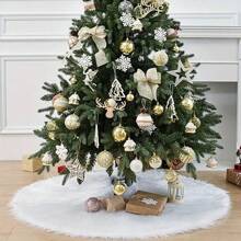 1 pezzo gonna di albero di Natale in tessuto bianco, decorazione natalizia per l'albero di Natale, ornamento per albero di Natale 77,98 cm, regalo migliore