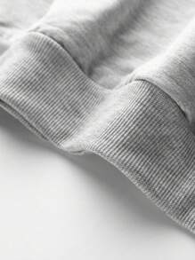 Áo nỉ dài tay cho bé trai tuổi teen, in chữ phong cách Y2K, áo nỉ họa tiết thường ngày, áo nỉ rộng rãi, kiểu dáng mới mùa thu đông. - Xám - Xem 3