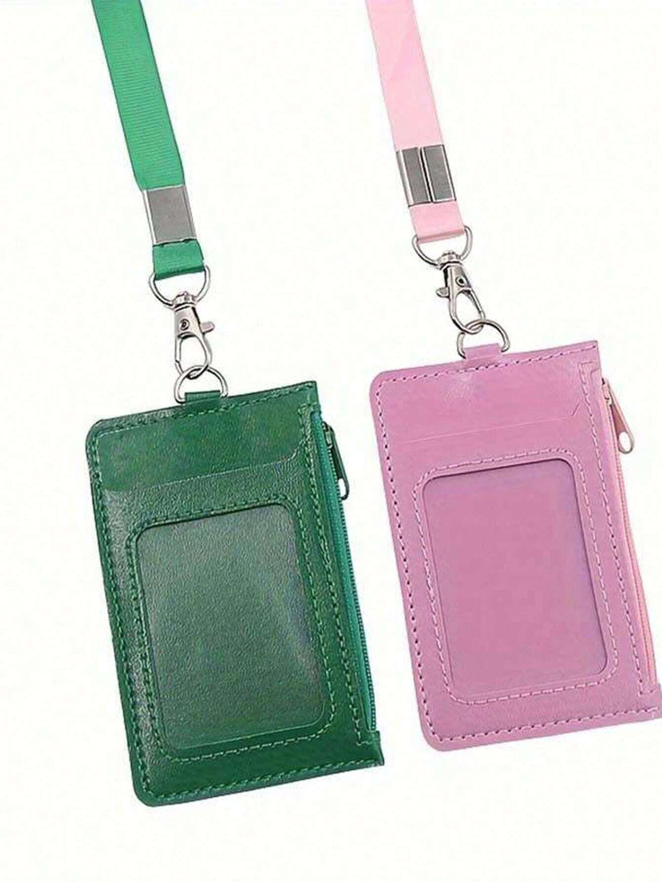 Zipper Card Holder With Multiple Card Slots For Student ID Employee ID