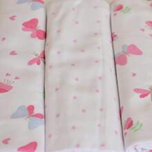 Kit com 3 mantas de flanela para bebês, 1,00 m x 80 cm, 100% algodão Bublim