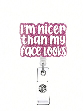 1pc Of Fun Badge Scroll That Looks Better Than My Face, Suitable For Nurses, Staff, Office Workers, As Well As Gifts For Colleagues, Family, And Friends Back To School