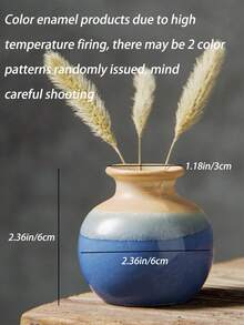 1 件中国风陶瓷花瓶，简约设计，复古，手工制作，适用于家居装饰、插花、卧室、客厅、办公室、壁炉、餐桌、桌面装饰、水培、送给母亲或朋友的礼物 - 彩色 - 查看 10
