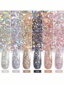 Gaoy 6 Pcs Gel Nail Polish Set - 3 - Silver - View 4