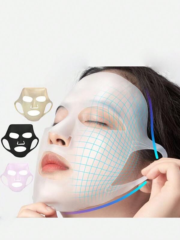 5/2/1pc Silicone Material Ear-Hang Face Mask Cover, 3D Anti-Falling Wet Face Mask Fixing Mask, Silicone, Freely Stretchable, Soft & Skin-Friendly, Fit For Various Face Shapes, Washable & Reusable, Allowing Free Movement Without Mask Constraints, Beauty & Makeup Tool