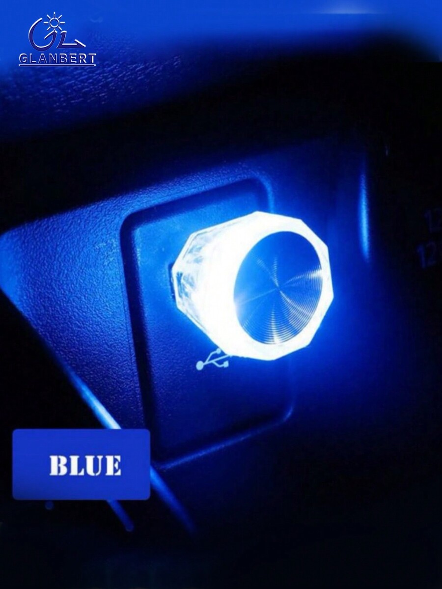GLANBERT 2pcs Car Interior LED Ambient Light, Cars USB Decorative