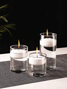 1 套玻璃烛台，浮动烛台，欧式情人节浪漫烛台，适用于烛光晚餐、生日派对、酒店宴会、婚礼，可放置浮动蜡烛、房间装饰、礼物