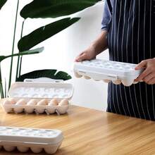 Kitchen Essentials: Stackable Egg Cartons With Flip-Top Latches - Protect Your Eggs From Bumps & Bruises During Busy Cooking Sessions - Multicolor - View 9
