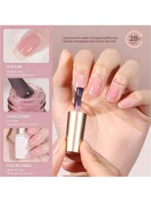 Gaoy 6 Pcs Gel Nail Polish Set - 3 - Coral Pink - View 5