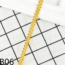 5码金属蕾丝花边丝带，弧形蕾丝面料，缝纫，编织，蕾丝丝带，婚礼工艺DIY服装配饰 - 彩色 - 查看 17