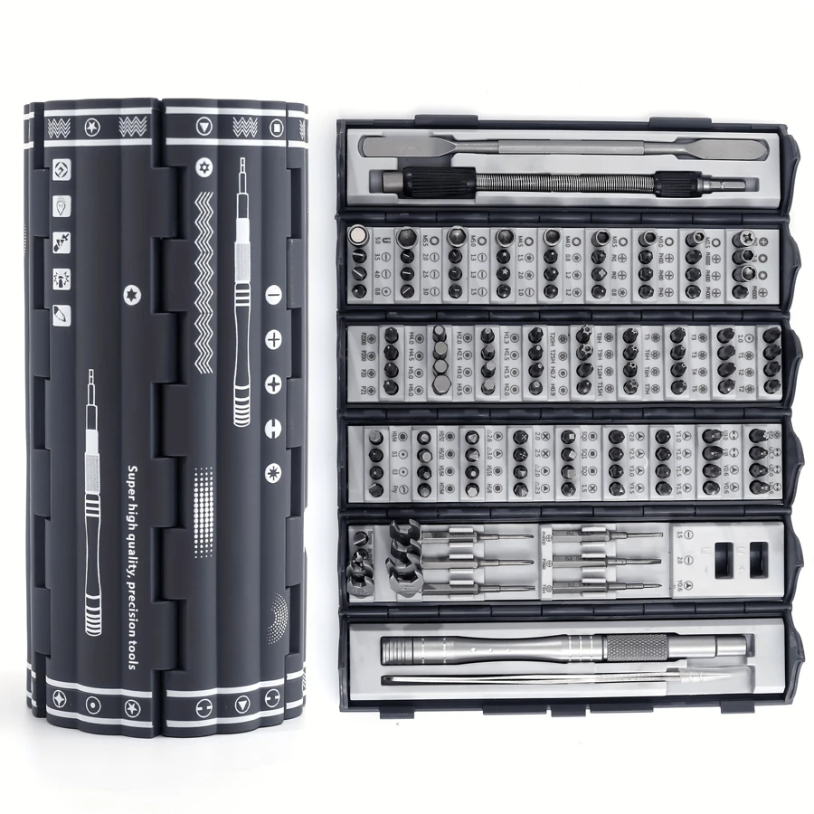 128-In-1 Precision Screwdriver Set With Flexible Shaft Magnetic Driver Kit, Professional Magnetic Repair Tools For Computers, Laptops, Game Consoles, Men's Tool Gift - Perfect For Christmas And Halloween,Tools For Men