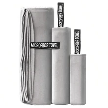 2pcs/1pc Super Absorbent Microfiber Beach Towel, Soft Double-Sided Plush Quick Dry Beach Towel, Solid Color Portable Yoga Fitness Sports Towel, Beach Essentials, Beach Accessories, Pool Float