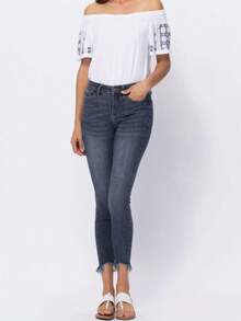 Judy Blue Shark Bite Jeans - Màu xanh lam - Xem 1