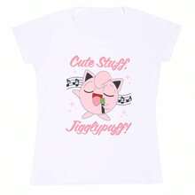 Womens/Ladies Sing Along  Fitted T-Shirt (White/Pink) - White/Pink - View 2